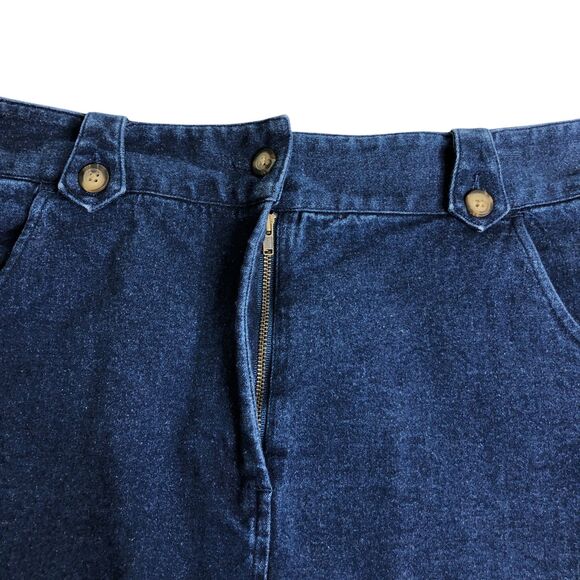 Vintage Westbound Skirt Womens 14 Denim Knee Length Modest Western Pockets Y2K - Picture 7 of 13